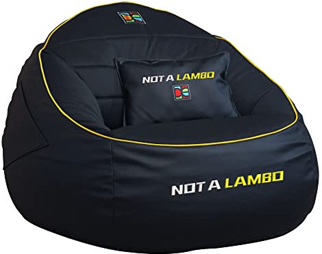 DECORESTOR Puff Gamer Gigante con Relleno Incluido - Bean Bag XXL Amarillo