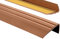 ProfiPVC Treppenkantenprofil PVC 50x25mm, 130 cm - Selbstklebend Winkelprofil Anti-Rutsch Treppenkante, Bernsteinfarbe