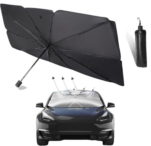 LELYFIT Parasol de Coche para el Parabrisas, Material de Protección Solar de 5 Capas, Plegable y Retráctil, Protección Ultravioleta, Adecuado para la Mayoría de Los Modelos (Grande)