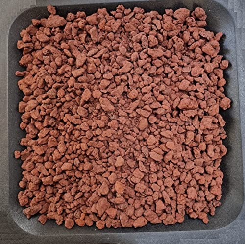 AlmaStore Lapillo Vulcanico Rosso, Granulometria 5/10 mm, 10 kg (10 Litri) per Piante Grasse, Giardino, Bonsai, Acquario, Lava vulcanica