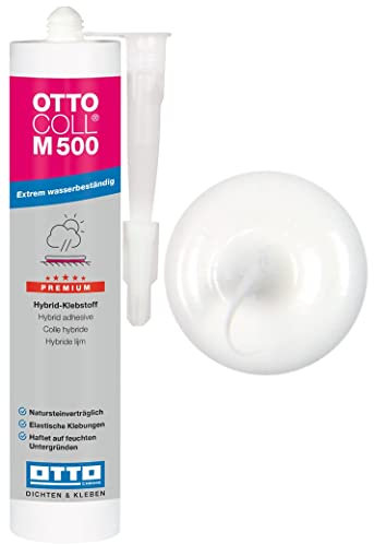 Otto-Chemie M500 extrem wasserbeständiger Premium-Hybrid-Klebstoff 1K-Hybrid-Polymer STP-Klebstoff von Ottocoll für innen und außen (M 500 weiß | 310 Kartusche)
