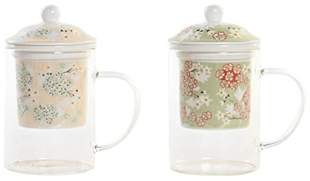 DKD Home Decor Taza con Filtro, Estándar