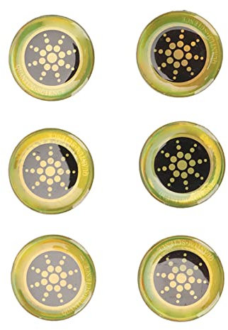 Handy-Schutzaufkleber, EMF-Strahlenschutzaufkleber, Negative Ionen Absorbieren Elektromagnetische Wellen, 6 Stück für Laptops (Gold)