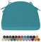 Lsjoaw 1 Stück Stuhlkissen Sitzkissen Stuhl 43X42X40X5 Sitzpolster mit Bindeband Rutschfestes Zierkissen Gartenkissen Halbrund Auflage für Stühle Indoor/Outdoor Sitzauflage,Lake Blue
