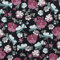 Jersey Stoff Blumen, schwarz (Länge am Stück: ab 50cm / Breite: 150cm)
