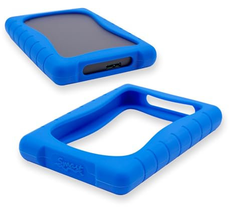 Smast® Custodia Hard Disk Esterno 2.5''Cover Silicone Antiurto Anticaduta Antiscivolo, Compatibile con: Seagate da 1TB/2TB Basic, One Touch, Expansion, Samsung e Maxtor M3, WD Elements 1TB/2TB (Blue)