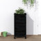 ZEYUAN Jardinière Noir 40x40x78 cm Bois Massif de pin,Jardiniere sur Pieds,Bac avec Treillis,Jardiniere Terrasse