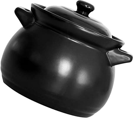 BESTonZON 1 Pc Casserole Soupe Petite Marmite à Soupe Casserole Chinoise Cocotte En Porcelaine Mini Cocotte Cocotte Japonaise Plat De Cuisson Pour Le Dîner Faitout Poêle Rond Céramique