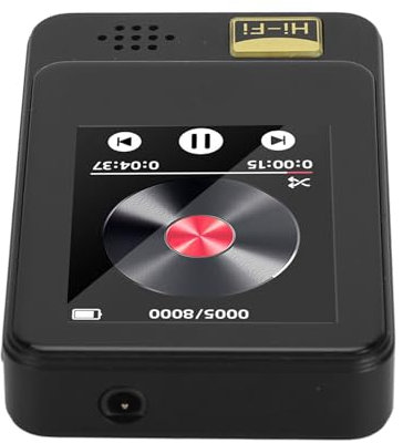 BROLEO Lettore MP3, Bluetooth5.0, lettore MP3, orologio sveglia, calendario, registrazione del suono ad alta fedeltà, per lo sport, per il lavoro (con scheda di memoria 8G)