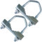 Generic TV AV 2x Heavy Duty Jaw V-Bolts -up to 2” Aerial Pole/Mast- Steel Construction For Outdoor Use, U-Bolt Clamp, Satellite, Sat, Pipe, Bracket, Fixing, Mount, Wall, Roof