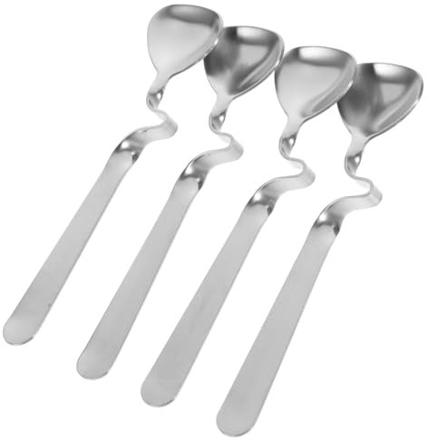 ABOOFAN 4er-set Rostfreie Kaffeelöffel Rührlöffel Aus 304 Edelstahl für Honig Tee Cocktails und Desserts