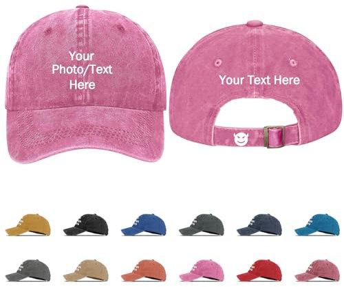 Generisch Baseballkappe Herren Baseball Cap Damen Personalisierte Baseball Caps mit Drucken Text/Logo/Foto Verstellbarer Basecap Herren Kappe Herren Cappy Frauen