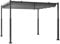 RELAX4LIFE Pergola Jardin Exterieur, Pergola 3x3 M avec Auvent Rétractable, Colonnes Métalliques, Toit en Polyester Hydrofuge, Protection UV, Tonnelle pour Jardin Cour Terrasse