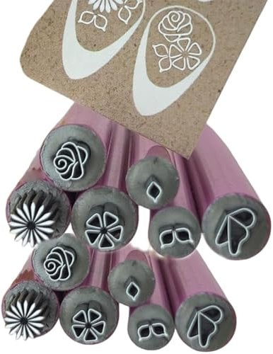 Nail Art Stamp Pen, Nails Art Stamping Tool, Nail Art Flower Stamp Pen with Different Patterns for Women (12pcs)