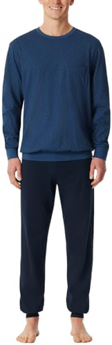 Schiesser Men's Herren Schlafanzug Lang Mit Bündchen - Nightwear Set Pajama Set
