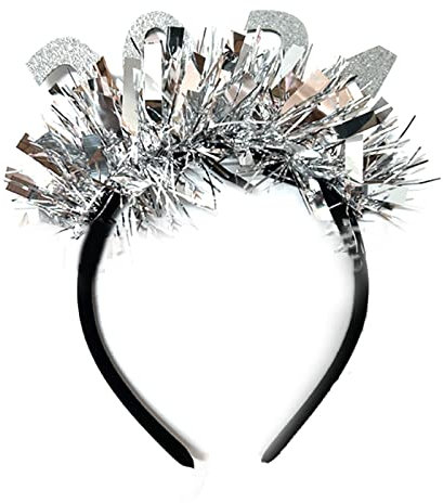 2024 Neujahrs-Stirnband, Lametta-Haarbänder, Kopfschmuck, Diadem, für Damen und Mädchen, Haar-Accessoire, Partygeschenk für Konzertpartys