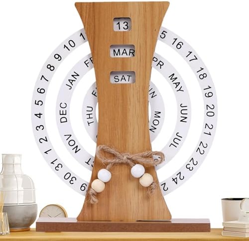 Schreibtisch-Datumsanzeige, Tischkalender - rotierender Kalender dekorativer manueller Drehkalender | Tischkalender Zeitungen