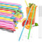 Lot de 50 pailles rigides et réutilisables, en plastique, avec brosse à paille, conviennent pour le thé à bulles, les granules, les cocktails, les jus de fruits (22,9 cm de long, 2,8 cm de diamètre)
