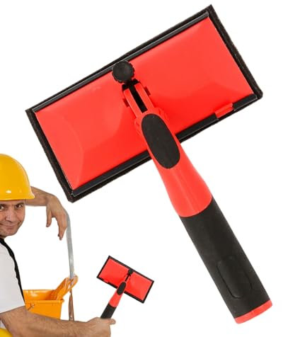 Trim Paint Edger, Edge Trimmer Applicator, 9.06x7.09 Inches, Comfortable Grip Handle, Corner Painting Tool, Clean Finish for Doors, Ceilings, Baseboards and Walls, Orange