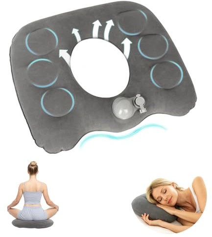 Hemorrojd sittdyna uppblåsbar, munkkudde, sittring coccyx lättnad, coccyx kudde, ortopedisk sittdyna för kontorsstol bil rullstol coccyx ischias ryggsmärta