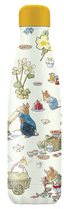 Insulated Drinks Bottle - Brambly Hedge 'Spring Picnic' - Artistic Illustration Design - 500ml Stainless Steel Re-Usable Water Bottle