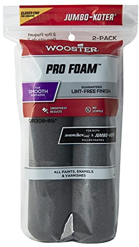 Wooster Brush Rr308-6.5 Pro Foam Roller Cover, 6.5-Inch Length, 2-Piece Charcoal