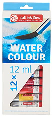 Talens Art Creation Anfänger-Set Aquarellmalerei mit 12 Farben (12-ml-Tuben) | Malen für Erwachsene
