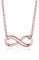 Elli Halskette Damen Infinity Symbol Unendlichkeit in 925 Sterling Silber Rosévergoldet