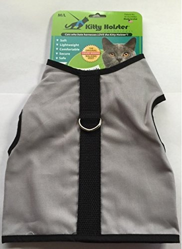 Crazy K Farms Kitty Holster XS Katzengeschirr mit Tiermuster, Grau