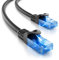 deleyCON 5m CAT.6 Ethernet Gigabit LAN Cable de Red RJ45 CAT6 Cable de Conexión Compatible con CAT.5 CAT.5e CAT.6a Cat.7 - Negro