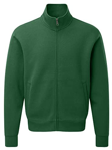 Russell Mens Authentic Full Zip Sweatshirt Jacket (3XL) (Bottle Green)