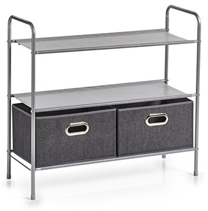 Zeller Regal, ca. 80 x 31 x 72.5 cm, grau, Metall