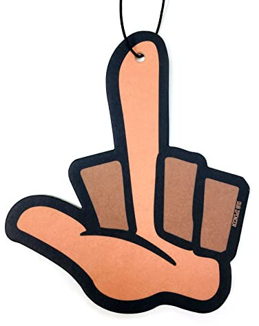 FUCK OFF - you Hand - middle fingers up Duftbaum Air Freshener - DUB (Duft: Ananas)