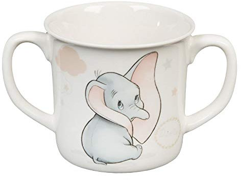 Disney Magical Beginnings Mug en porcelaine à deux anses Motif bébé Dumbo Inscription Welcome to the World