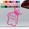 Domo Kun mit Krone Aufkleber VW Sticker JDM Anime Manga Japan 18 Farben 5 Größen
