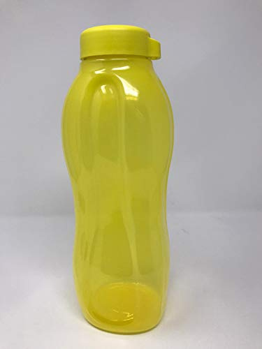 Tupperware_ to Go Eco 1,5L 1500ml 1,5 Liter XL Trinkflasche EcoEasy Flasche Öko Ökoflasche Lime gelb grün Schraubverschluß für Kohlensäure geeignet