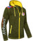 Nebulus Herren Fleecejacke NORSKA, warme Fleece Jacke, mit langem Full-Zip Reißverschluss, Gap-grün Mel - S