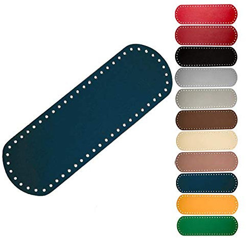 1 Taschenboden Kunstleder zur Taschenherstellung Boden Tasche Farb-/Größenwahl, Größe:10x30cm, Farbe:marineblau