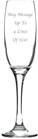 Personalised Engraved Champagne Flute Prosecco Glass with Gift Tube - Great for Birthdays Wedding Gifts Bridesmaid Hen Do