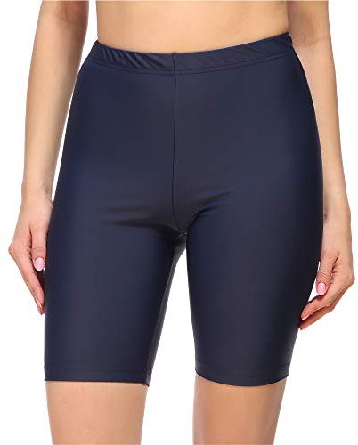 Merry Style Damen Badehose High Waist Schwimmhose für Wassersport SUP Schwimmradler MS10-333 (Marineblau-6007,42)