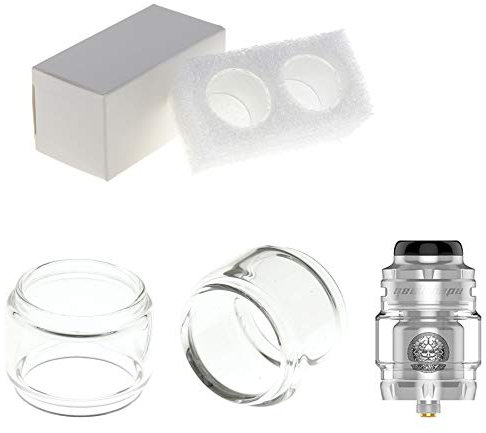Ersatzglas 2x Stück kompatibel mit Geekvape ZEUS X 5,5ml (Bulb) Tank Glas Pyrex Glass Tube Glastank