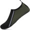 SAGUARO Badeschuhe Wasserschuhe Schwimmschuhe Strandschuhe Aquaschuhe Hausschuhe Pantoffeln Surfschuhe Neoprenschuhe für Damen Herren 031 Dunkelgrün Gr.40/41