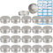 ZEOABSY 50 Pièces 10ml Pots en Aluminium Vide Rond Argent Petit Cosmétiques Pot Conteneurs for Fait Main Bougies Crème Baume Voyage, 5X Spatule, 2X Étiquettes