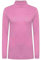 Pull à col roulé extensible à manches longues pour femme Uni Tailles 36 à 54, rose, 52-54