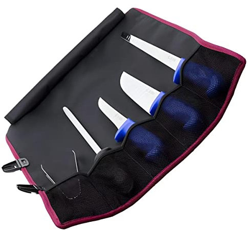 PEGANE Trousse de Couteaux pour Professionnel avec 5 Poches Coloris Noir