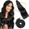 HotLulana Tape Extensions Echthaar Tief Schwarz Extensions Echthaar 14zoll/35cm 40g Invisible Remy 100% Natürliche Tape in Extensions Echthaar 20pcs Skin Weft Tape Ins Extensions #1.