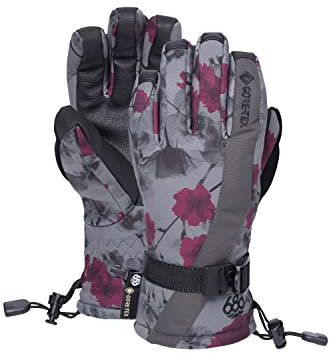 686 Damen Gore-Tex Linearhandschuh 3L Softshell-Gewebe mit Futter und Handfläche aus Kunstleder wasser- und wetterbeständig, Kohle-Röntgenstrahl, Medium