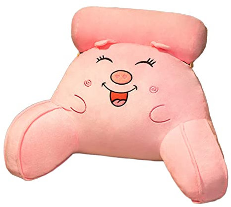 BAGASI Lesekissen Rückenstützkissen Rückenkissen Kissen Kuschelkissen Lesekissen Rückenkissen Rückenkissen Für Bett Lesen Und TV Gaming Entspannen,Rosa,70x50cm