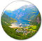 Kühlschrankmagnet, Motiv: Norwegen, Geiranger Fjord, dekorativer Magnet, Aufkleber, Reise-Souvenir-Kollektion, Touristen-Stadt, Geschenk, Whiteboard, Küche