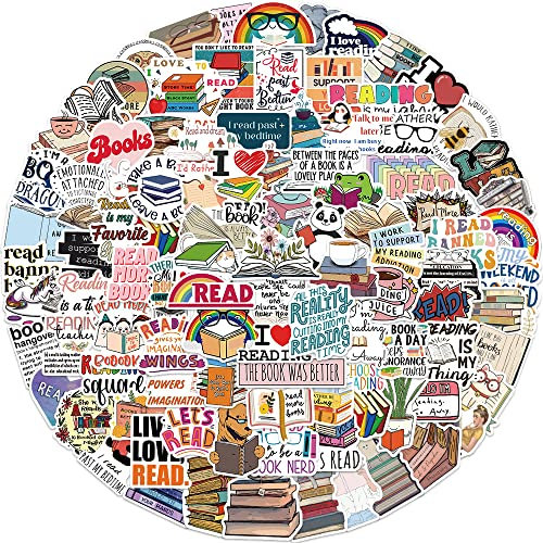 LYunMu Lesen Aufkleber Read a Book Sticker Set 100 Stücke Niedlich Deko für Auto Laptop Skateboard Fahrrad Moped Motorrad Fahrrad Computer,Geeignet für Erwachsene Kinder